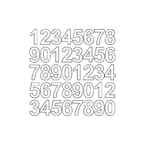 Adesivi Numerati Autoadesivi, 3,5 Cm, Bianchi, Opachi-image