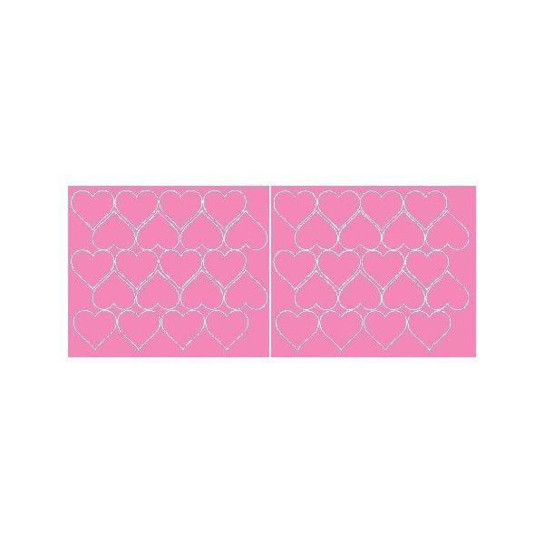Adesivi A Forma Di Cuore Per San Valentino, 5 Cm, 40 Pezzi, Rosa Lucido-image