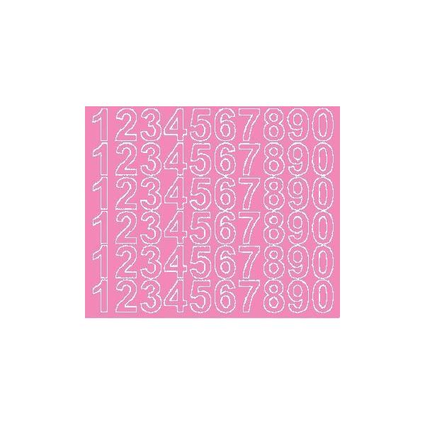 Adesivi Numerati Autoadesivi, 3 Cm, Rosa, Opachi-image