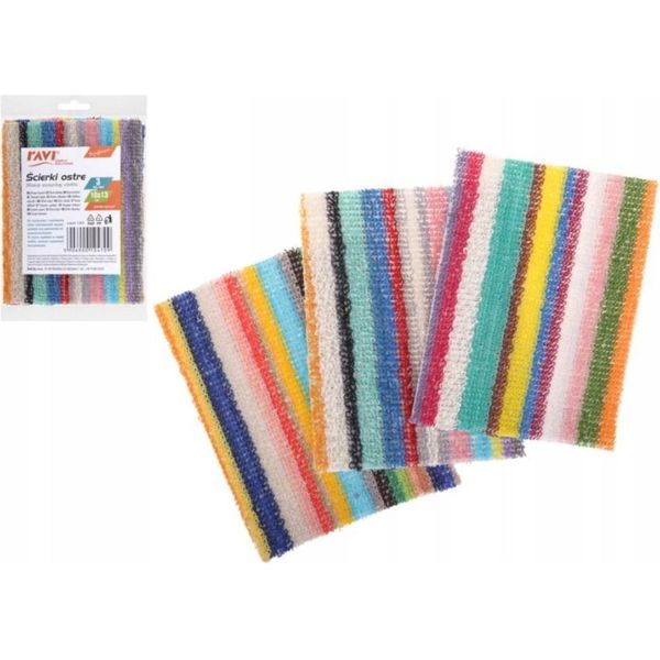 3 Panni Ruvidi Per La Pulizia, 10 X 13 Cm, Colori Assortiti, Per Pulire E Strofinare Lo Sporco Ostinato, Per Pelare Le Patate Novelle-image