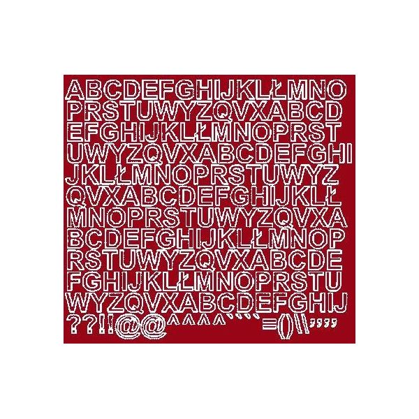 Adesivi Con Lettere Autoadesivi, 1,5 Cm, Rosso Scuro, Lucidi-image