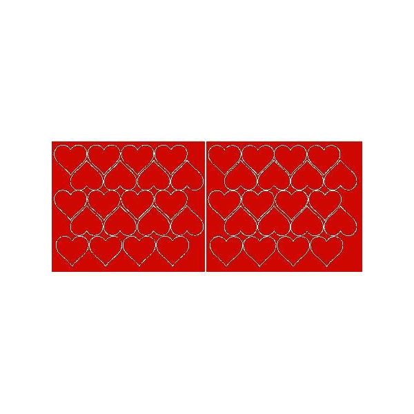 Adesivi A Forma Di Cuore Per San Valentino, 5 Cm, 40 Pezzi, Rossi, Opachi-image