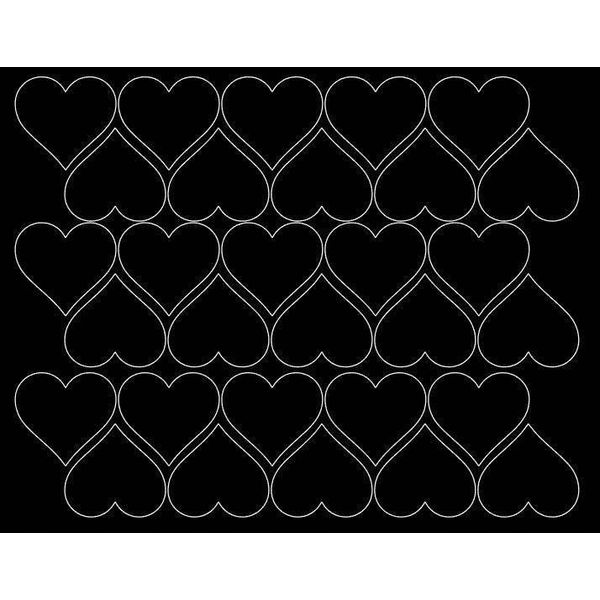Adesivi A Forma Di Cuore Per San Valentino, 4 Cm, 30 Pezzi, Nero Lucido-image