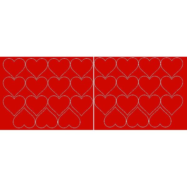 Adesivi A Forma Di Cuore Per San Valentino, 6 Cm, 30 Pezzi, Rosso Brillante-image