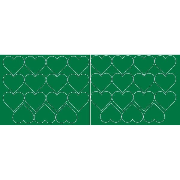 Adesivi A Forma Di Cuore Per San Valentino, 6 Cm, 30 Pezzi, Verde, Opaco-image