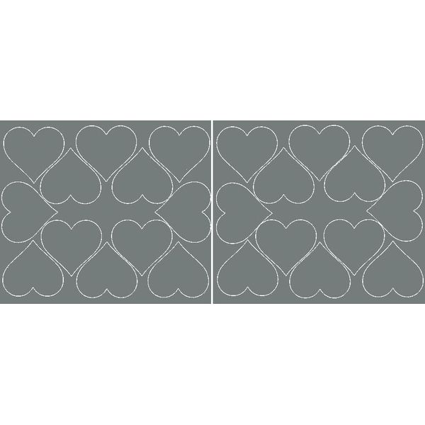 Adesivi A Forma Di Cuore Per San Valentino, 7 Cm, 24 Pezzi, Grigio Lucido-image