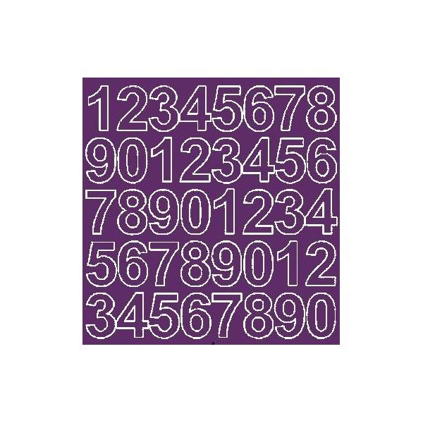Adesivi Numerati Autoadesivi, 3,5 Cm, Viola, Opachi-image
