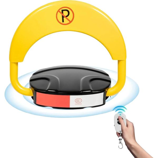 Barriera Di Parcheggio, Comando A Distanza, Design Resistente Alle Intemperie, Giallo-image