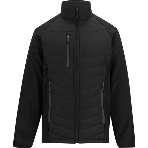 Regatta - Giacca Trapuntata Da Uomo, Cerniera Integrale RG12390 (3XL) (Nero/Cenere)-image