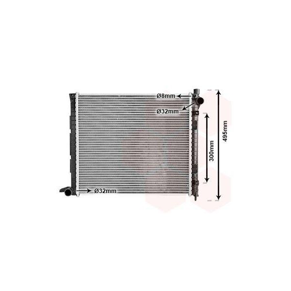 Van Wezel 02002164 Radiatore Acqua Radiatore Motore Per Land Rover Freelander Suv (L314) Freelander Suv Cabrio (L314)-image