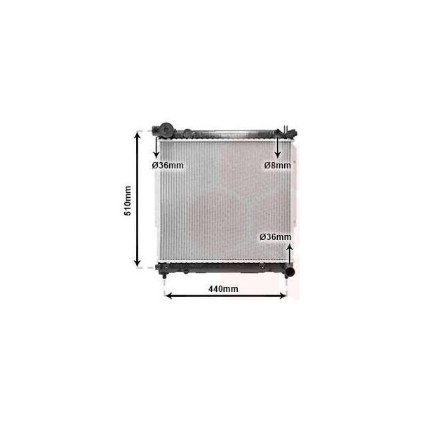 Van Wezel 52002074 Radiatore Acqua Radiatore Motore Per Suzuki Samurai Suv (Sj)-image