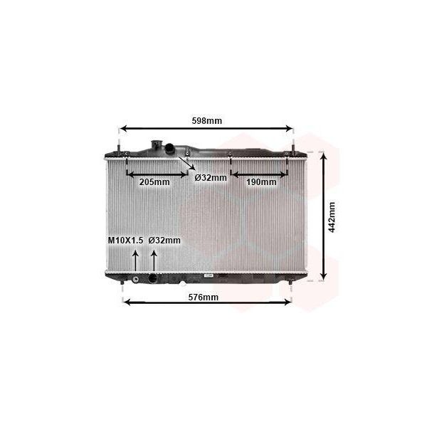 Van Wezel Radiatore Raffreddamento Motore 25002189 Per Honda Civic Viii Hatchback (Fn Fk)-image