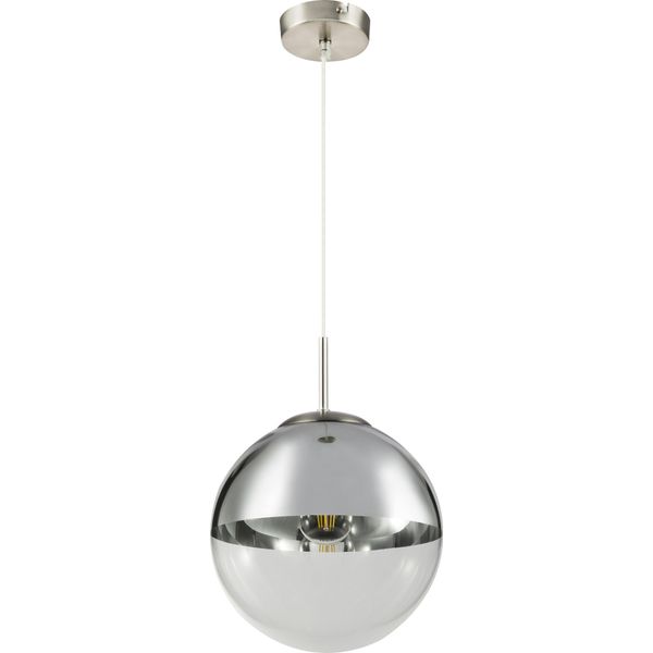 Globo Lighting|Lampada A Sospensione In Metallo Nichel Opaco, 1X E27-image