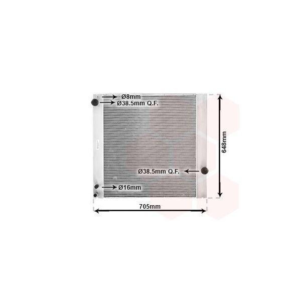 Van Wezel 02002166 Radiatore Acqua Radiatore Motore Per Land Rover Range Rover Iii (L322)-image