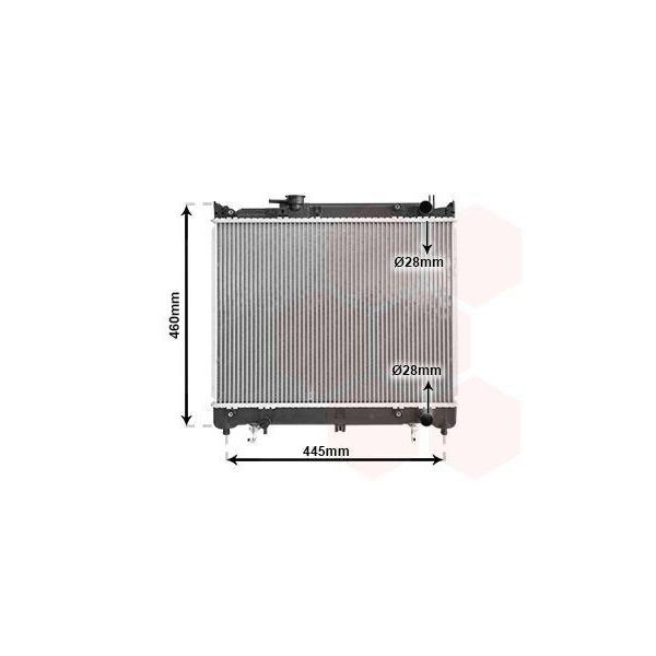 Van Wezel 52002071 Radiatore Acqua Radiatore Motore Per Suzuki Vitara Suv (Et, Ta, Td) Vitara Cabrio (Et, Ta)-image