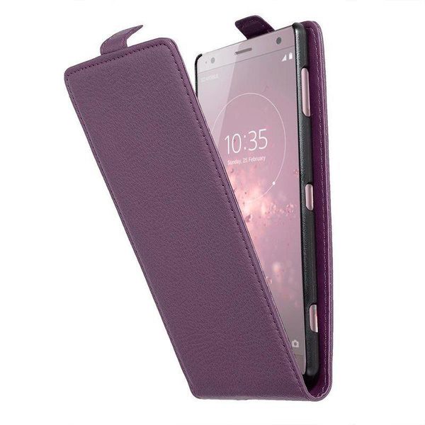 Cadorabo Custodia Protettiva Per Sony Xperia XZ2 Cover In Viola Flip Case Custodia Del Telefono Cellulare Cover In Similcuoio-image