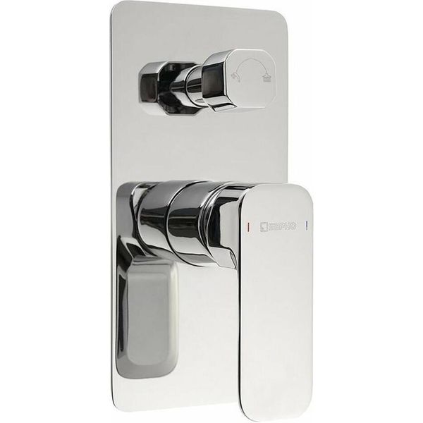 Sapho Spy - Miscelatore Da Incasso Per Doccia, 2 Uscite, Con Interruttore, Cromo PY43-image