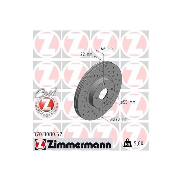 Dischi Freno Sportivi Zimmermann Anteriori Mazda MX-5 Nb Per Mazda MX-5 Nb 1,6 1,9 16V-image