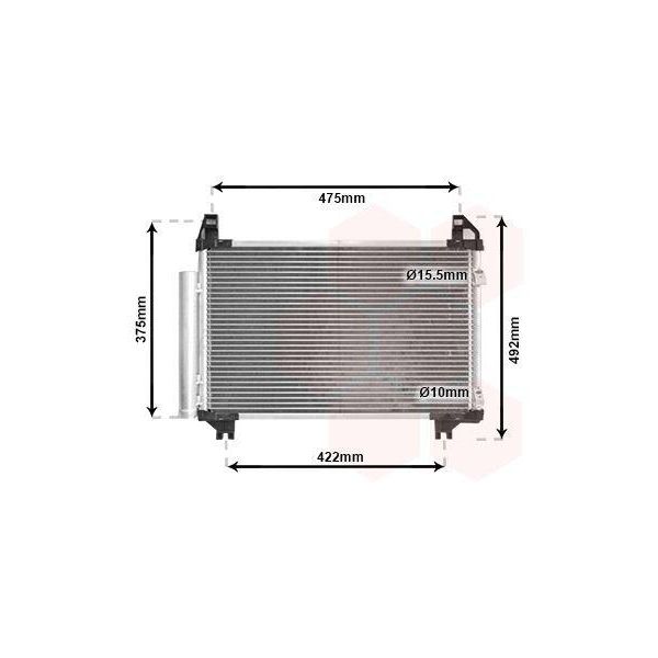 Van Wezel 53005413 Condensatore Climatizzatore Condensatore Climatizzatore Per Toyota Yaris Hatchback (P9) + Essiccatore-image