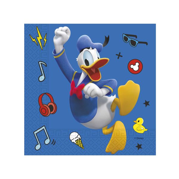 Tovaglioli Di Carta Topolino Compagno Di Giochi Paperino 20 Pezzi Colorati 33 X 33 Cm-image