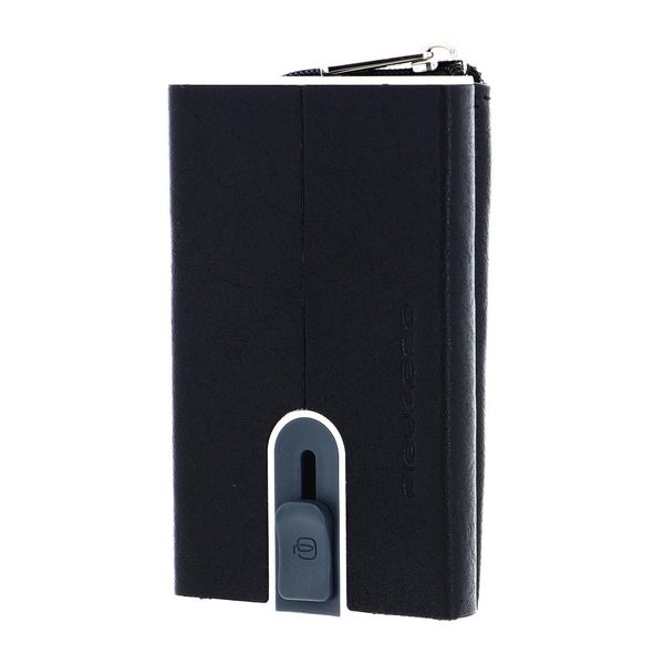 Piquadro Custodia Per Carte Di Credito Quadrata Nera Con Rfid Nero-image