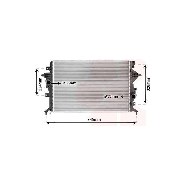 Van Wezel 82012720 Radiatore Radiatore Acqua Radiatore Motore Per Hyundai Ioniq (Ae) Per Kia Niro (De)-image