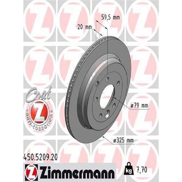 2X Disco Freno Zimmermann 450.5209.20 Per Land Rover Range Rover Sport (L320)-image
