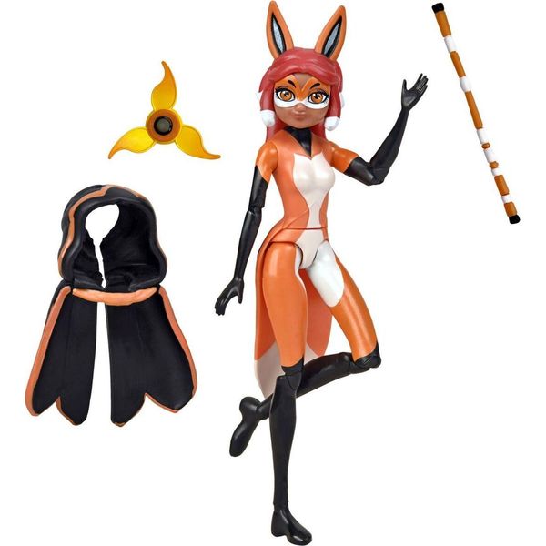 Miraculous Rena Rouge Figura Da Gioco Coccinella Coccinella E Gatto Noir Volpe Rossa Da Collezione-image
