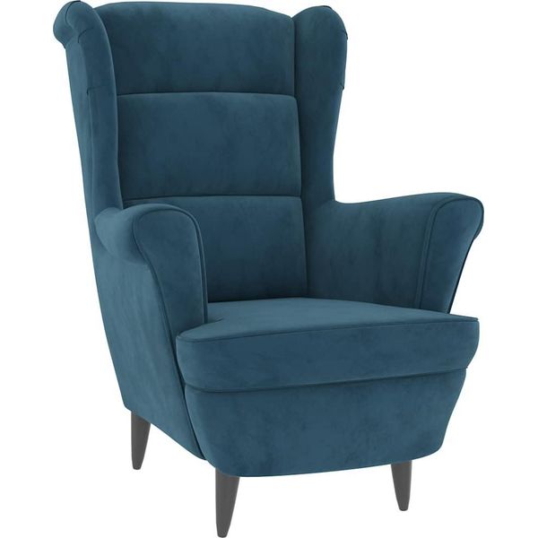 Poltrona Vidaxl In Velluto Blu-image