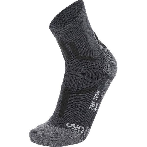 Uyn Calzini Da Trekking Da Uomo - Calzini 2IN, Calzini, Poliammide, Logo Grigio 42-44-image