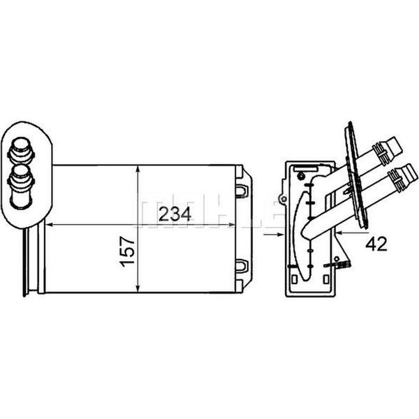 Scambiatore Di Calore Per Riscaldamento Interno Mahle Per Audi A3-image
