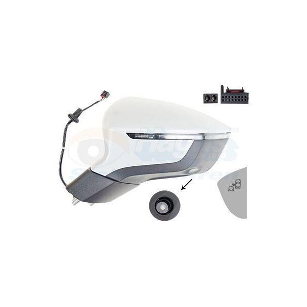 Van Wezel 4907827 Specchietto Esterno Specchietto Laterale Sinistro Per Seat Ateca (KH7) Convesso Riscaldato Primerizzato-image