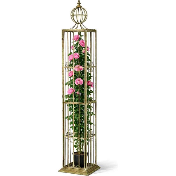 Dandibo Colonna Di Rose Torre Di Arrampicata Supporto Metallo 230 Cm Colonna Di Arrampicata 93970 Traliccio Colonna Di Rose Giardino-image