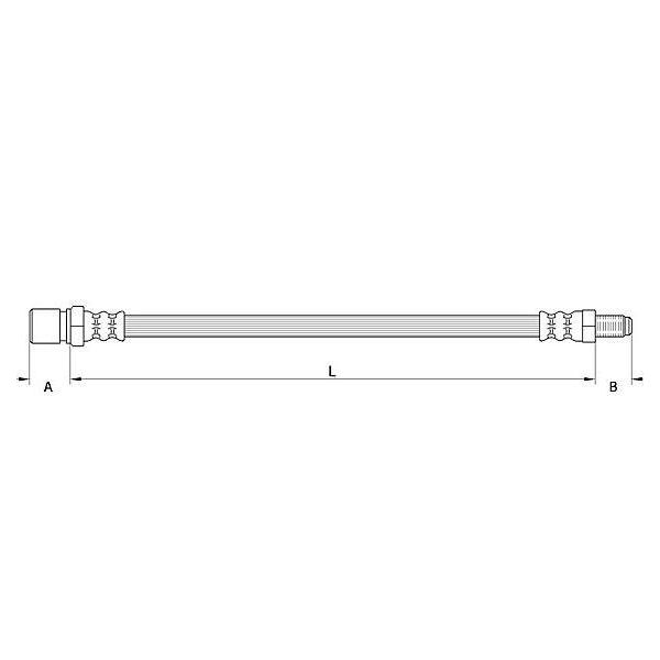 Tubo Freno Posteriore Sinistro 256Mm Metzger Per Vw Transporter T2-image