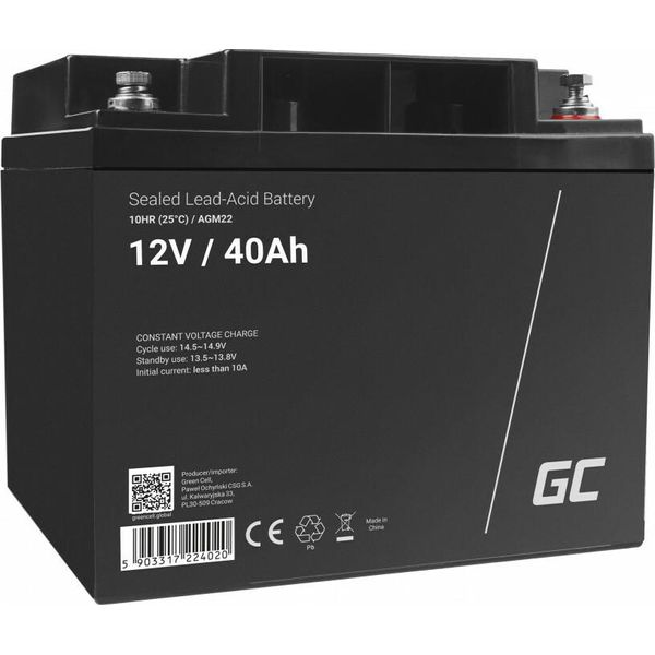 Green Cell AGM22 Ups Battery Sealed Lead Acid (Vrla) 12 V 40 Ah-image