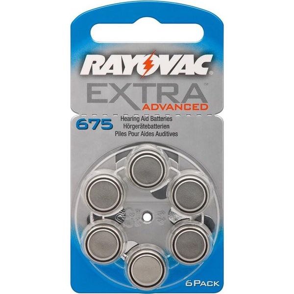 Rayovac Extra Advanced PR44 / 675 - Pile A Bottone Per Apparecchi Acustici In Zinco-Aria, 1,4 V-image