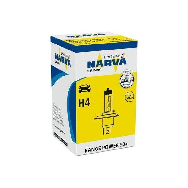 1X Narva H4 Lampadina Abbagliante 12V 60/55W P43T-38 Alogena 488613000-image