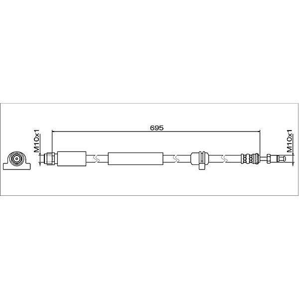 Metzger 4112076 Tubo Freno Anteriore Sinistro Destro Per Bmw X3 (F25) X4 (F26)-image