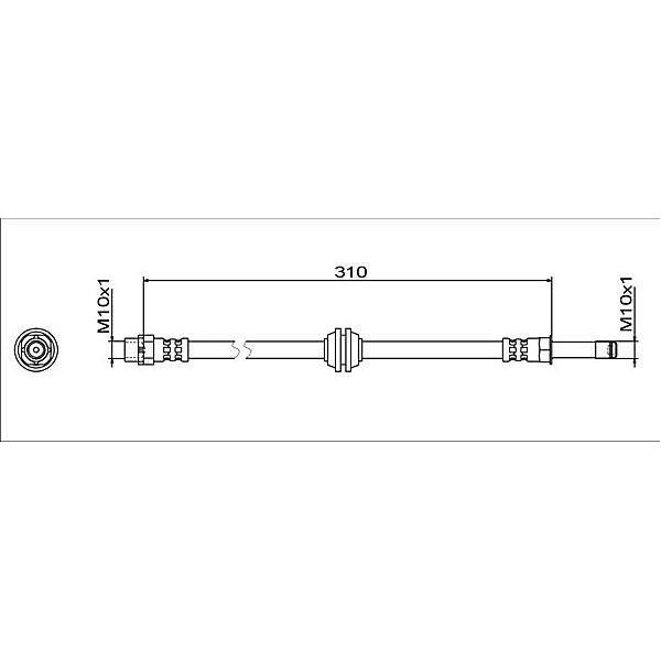 Metzger 4112063 Tubo Freno Posteriore Sinistro Posteriore Destro Per Bmw 5 Touring (G31) 5 Berlina (G30, F90) 7 (G11, G12) 6 Gran Turismo (G32) 8 Coupé-image
