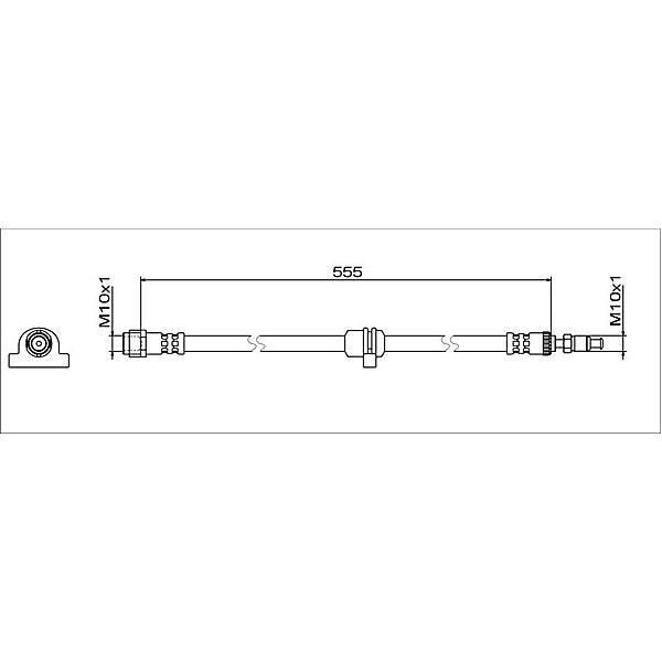 Metzger 4112082 Tubo Freno Anteriore Sinistro Destro Per Bmw 3 Berlina (G20) 3 Touring (G21)-image
