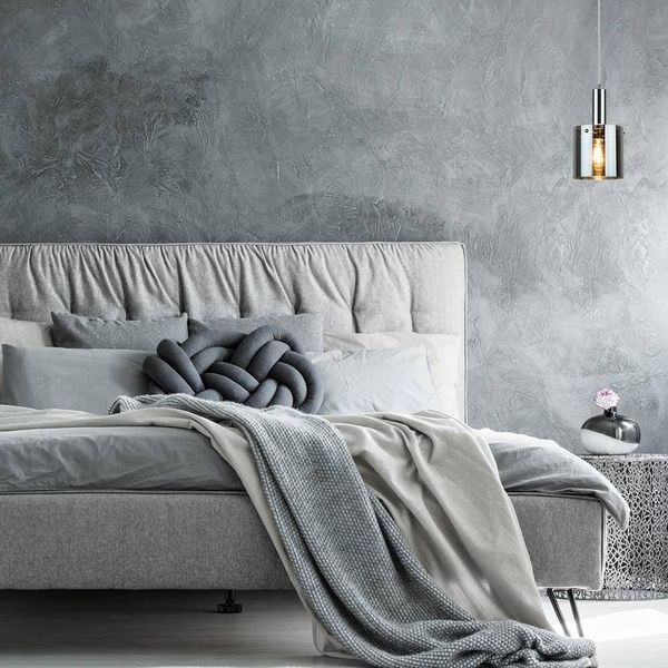 Rabalux 5249 Lampada A Sospensione 1 Spot Donati, E27, Argento-Nero-Grigio, Rotonda, Moderna, ø150Mm-image