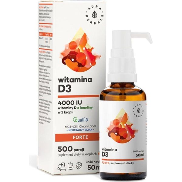 Aura Herbals Vitamina D3 4000Iu In Olio Mct 50Ml BI6283-image