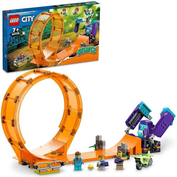 Lego 60338 City Stuntz Scimpanzé Stunt Looping, Giocattolo D'azione Con Rampa, Moto Acrobatica E 3 Minifigure Per Bambini Di Età Superiore Ai 7 Anni-image