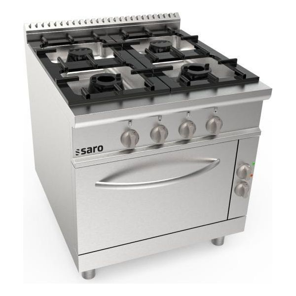 Cucina A Gas Saro + Forno Elettrico 4 Fuochi Modello Lq / Cug4Ne-image