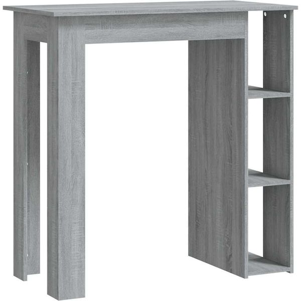 Vidaxl Tavolo Da Bar Con Ripiano Grigio Sonoma 102X50X103,5 Cm Materiale A Base Di Legno-image