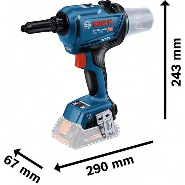 Bosch Power Tools Pistola Rivettatrice A Batteria Grg 18V-16 C, 2 Batterie Procore18V 4,0Ah, L-BOXX-image