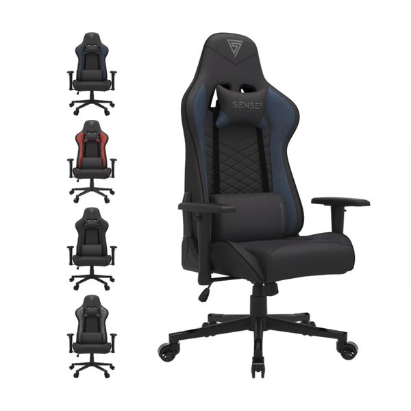 Sedia Da Gioco SENSE7 Spellcaster - Sedia Da Ufficio Ergonomica Con Braccioli 2D, Funzione Dondolo, Inclinazione A 160°, Rivestimento In Tessuto, Fino A 150Kg, Per Giocatori Fino A 185Cm-image