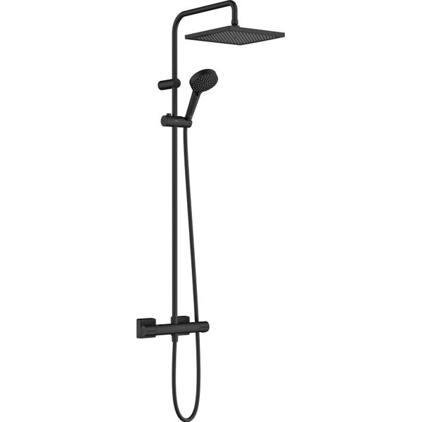 Hansgrohe Vernis Shape SystèMe De Douche, 240 1Jet, Avec Thermostat, éConomie Deau, Noir Mat, 26429670, 26429670-image