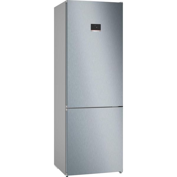 Bosch Serie 4 KGN497LDF Frigorifero Con Congelatore Libera Installazione 440 L Classe D Acciaio Inossidabile-image