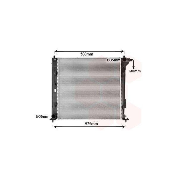 Van Wezel 82012742 Radiatore Acqua Radiatore Motore Per Hyundai Tucson (Tl, Tle) Per Kia Sportage (Ql, Qle)-image